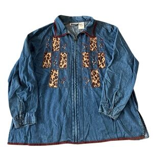 Erika II & Co Chambray Denim Shirt 2X